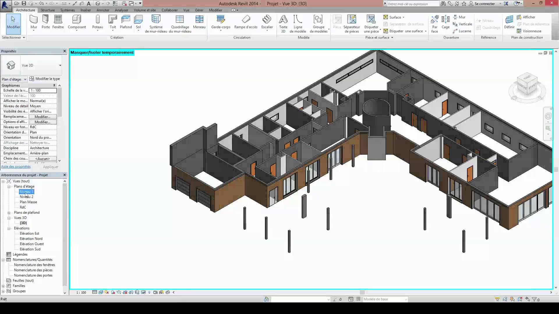 Conception Maquette Numérique 3D Du CRHAHN Avec La 2D - French BIM